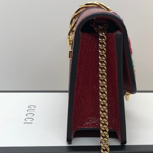GUCCI Embroidered Super Mini Sylvie, Red - Picture 4 of 7